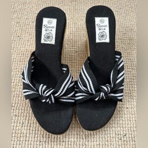 Summer Rio black and white strapless espadrilles.  Size 6 1/2.  Never worn.
